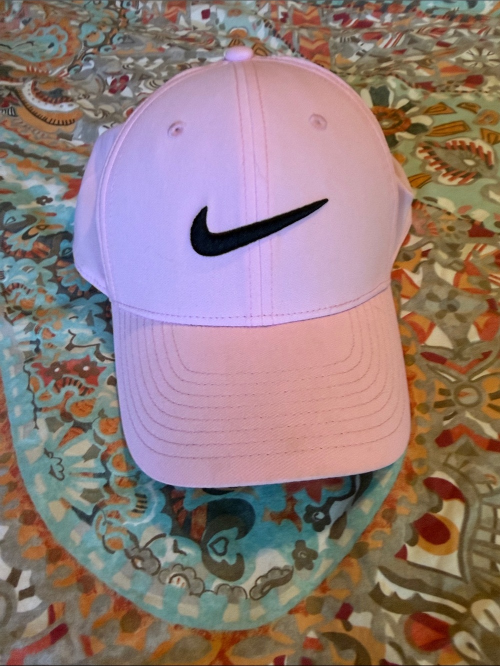 Nike Kids Pink Cap with Black Swoosh